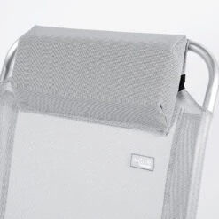 AKTIVE - Chaise Pliante Haute Avec Dossier Haut Réglable 5 Positions, Gris -Camping Rabais aktive chaise pliante haute avec dossier haut reglable 5 positions gris 4