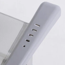 AKTIVE - Chaise Pliante Haute Avec Dossier Haut Réglable 5 Positions, Gris -Camping Rabais aktive chaise pliante haute avec dossier haut reglable 5 positions gris 5