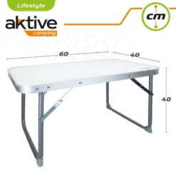 AKTIVE - Table Pliante . Table Basse Blanche En Aluminium - 40x60x40 Cm 8 AKTIVE - Table Pliante . Table Basse Blanche En Aluminium - 40x60x40 Cm -Camping Rabais aktive table pliante table basse blanche en aluminium 40x60x40 cm 3