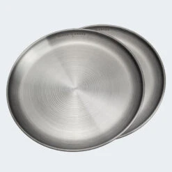 Assiette Plate De Camping | Diamètre Env. 23 Cm | Acier Inox | 2 Assiettes -Camping Rabais assiette plate de camping diametre env 23 cm acier inox 2 assiettes 2