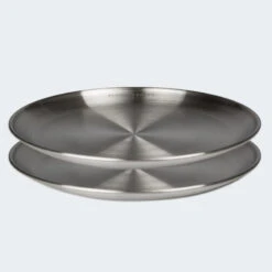 Assiette Plate De Camping | Diamètre Env. 23 Cm | Acier Inox | 2 Assiettes -Camping Rabais assiette plate de camping diametre env 23 cm acier inox 2 assiettes 5