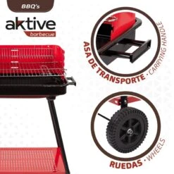 Barbecue Portable Au Charbon De Bois Pour 4 Niveaux Aktive 9 Barbecue Portable Au Charbon De Bois Pour 4 Niveaux Aktive -Camping Rabais barbecue portable au charbon de bois pour 4 niveaux aktive 2