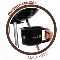 Barbecue Portable Rond Au Charbon De Bois Avec Couvercle Aktive -Camping Rabais barbecue portable rond au charbon de bois avec couvercle aktive 4