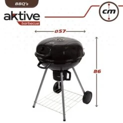 Barbecue Portable Rond Au Charbon De Bois Avec Couvercle Aktive -Camping Rabais barbecue portable rond au charbon de bois avec couvercle aktive 6