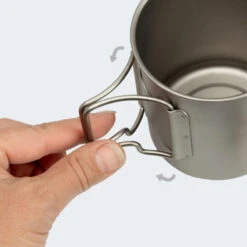 Batterie De Cuisine De Camping Set | Casseroles + Fourchette/Cuillère | Titane -Camping Rabais batterie de cuisine de camping set casseroles fourchettecuillere titane 5