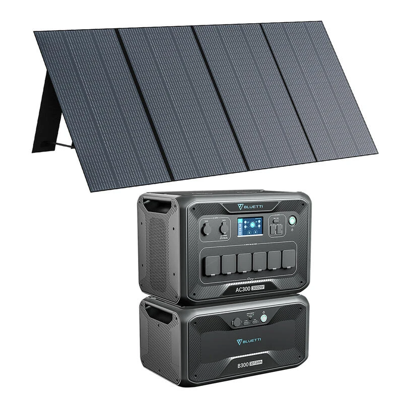 Batterie De Secours BLUETTI AC300+B300 Avec Panneau Solaire PV350 3072Wh 1 Batterie De Secours BLUETTI AC300+B300 Avec Panneau Solaire PV350 3072Wh