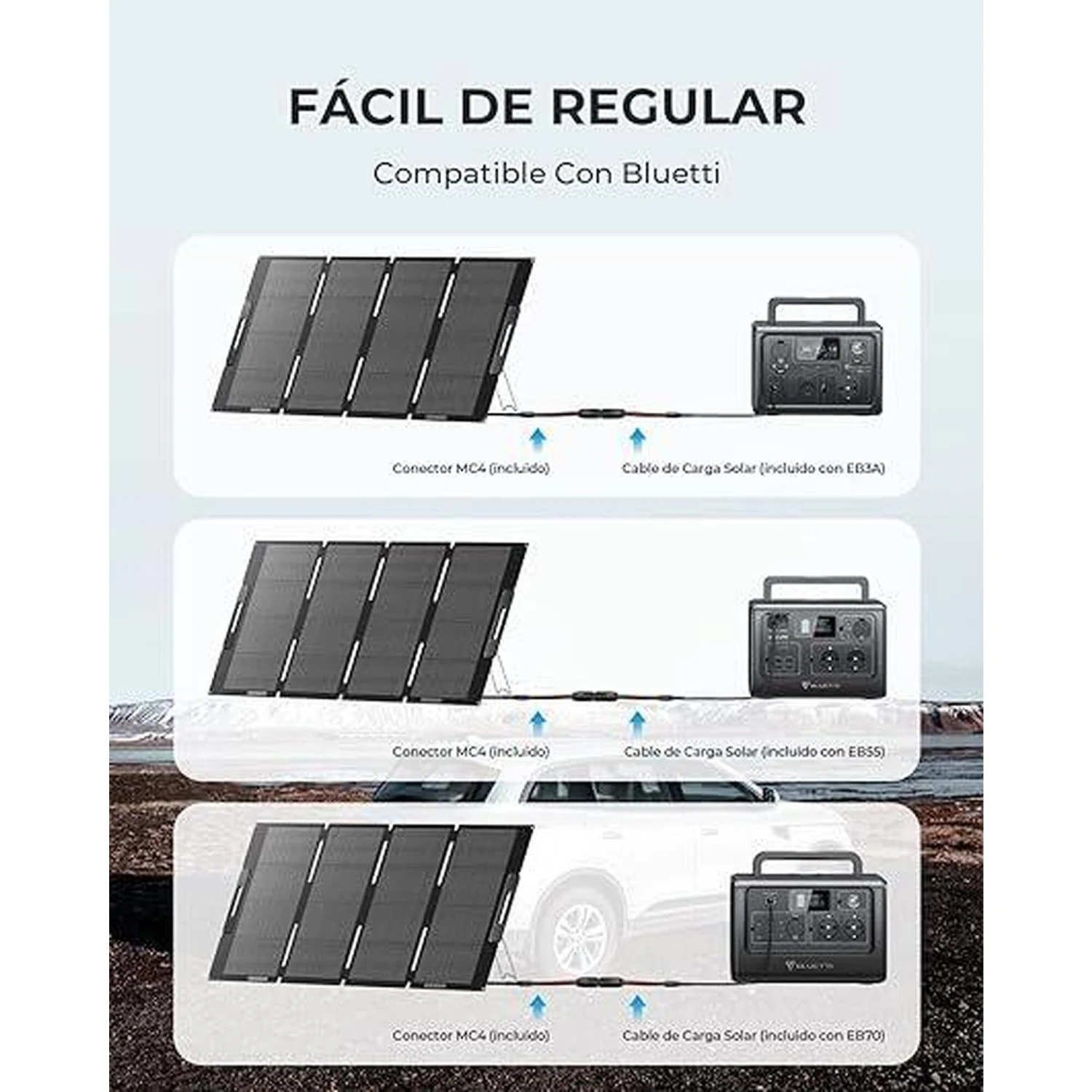 BLUETTI Panneau Solaire MP200 Pour Camping, Jardin, Voyage 3 BLUETTI Panneau Solaire MP200 Pour Camping, Jardin, Voyage – Image 3