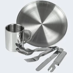 Camping Assiette Plate, Couverts Et Tasse Isotherme Set | Acier Inoxydable -Camping Rabais camping assiette plate couverts et tasse isotherme set acier inoxydable 2
