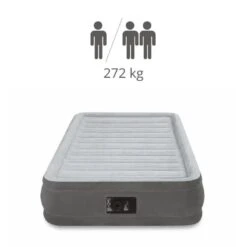 Intex Comfort-Plush 'Queen' - Lit Gonflable - 203x152x33cm - Compris Les Accessoires -Camping Rabais comfort plush queen lit gonflable 203x152x33cm compris les accessoires 2