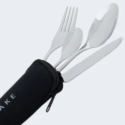 Couverts De Camping Set | Fourchette, Couteau, 2 Cuillères | Incl. Sac | Acier -Camping Rabais couverts de camping set fourchette couteau 2 cuilleres incl sac acier 3