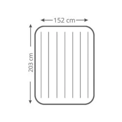 Intex Downy Queen Airbed - Lit Gonflable - 203x152x25cm - Avec Accessoires -Camping Rabais downy queen airbed lit gonflable 203x152x25cm avec accessoires 3