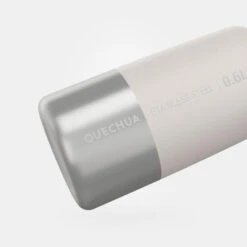 Quechua Gourde Inox 0,6L Avec Bouchon à Vis Pour La Randonnée - Blanc -Camping Rabais gourde inox 06l avec bouchon a vis pour la randonnee blanc 2