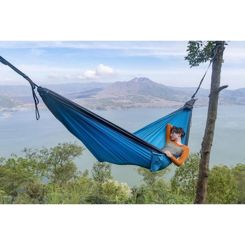 TICKET TO THE MOON Hamac King SizeAqua / Gris Foncé 2 TICKET TO THE MOON Hamac King SizeAqua / Gris Foncé – Image 2