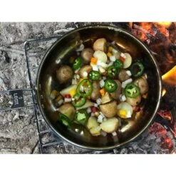 Pathfinder Poêle à Frire Pliable En Acier Inoxydable Avec Couvercle -Camping Rabais pathfinder poele a frire pliable en acier inoxydable avec couvercle 2