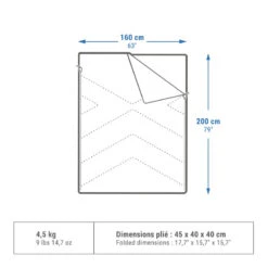 Quechua SAC DE COUCHAGE POUR LE CAMPING - ARPENAZ 10° COTON DOUBLE - 2 PERSONNES 8 Quechua SAC DE COUCHAGE POUR LE CAMPING - ARPENAZ 10° COTON DOUBLE - 2 PERSONNES -Camping Rabais sac de couchage pour le camping arpenaz 10 coton double 2 personnes 1