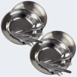 Set Couverts De Camping Et Assiette Creuse & Plate | 2 Personnes -Camping Rabais set couverts de camping et assiette creuse and plate 2 personnes 2