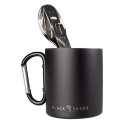 Set De Couverts De Camping & Tasse Thermique Ă Mousqueton | 1 Personne