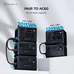 Station Électrique Portable BLUETTI AC60+B80+PV200,IP65 Générateur Solaire -Camping Rabais station electrique portable bluetti ac60b80pv200ip65 generateur solaire 5