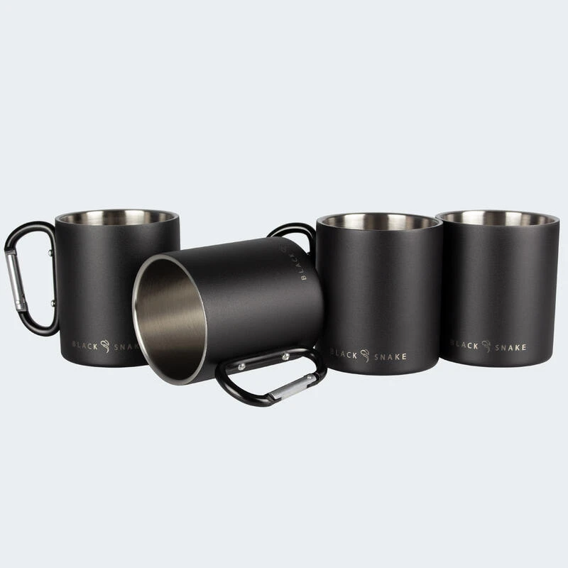 Tasse Thermique De Camping 300 Ml | Mousqueton | Acier Inoxydable | 4 Gobelets 3 Tasse Thermique De Camping 300 Ml | Mousqueton | Acier Inoxydable | 4 Gobelets – Image 3