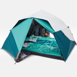 Quechua Tente De Camping - 2 Seconds EASY - 3 Places - Fresh & Black -Camping Rabais tente de camping 2 seconds easy 3 places fresh and black 3