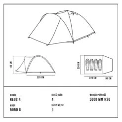 Tente De Camping - Alpinus REUS 4 - 4 Places 9 Tente De Camping - Alpinus REUS 4 - 4 Places -Camping Rabais tente de camping alpinus reus 4 4 places 2