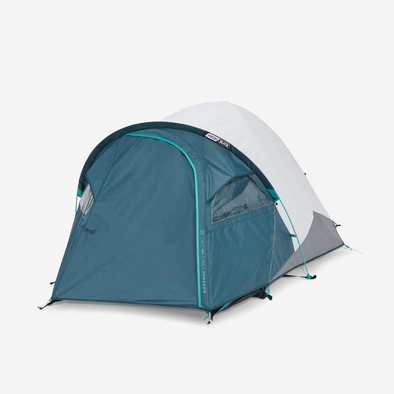 Quechua Tente De Camping - MH100 XL - 2 Places - Fresh & Black 1 Quechua Tente De Camping - MH100 XL - 2 Places - Fresh & Black