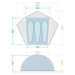 Tente Dôme De Trekking - 3 Places - MT900 12 Tente Dôme De Trekking - 3 Places - MT900 -Camping Rabais tente dome de trekking 3 places mt900 2