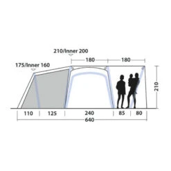 Tente Gonflable Outwell Oakdale 5PA -Camping Rabais tente gonflable outwell oakdale 5pa 3